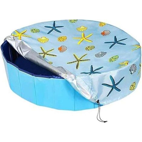 La couverture de piscine ronde en tissu Oxford protège votre piscine de la saleté et réduit l'évaporation (82 x 30 cm) (1/4)