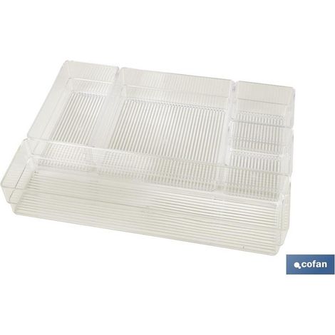 Set organisateur cosmétique 30x23x8 cm transparent (1/4)