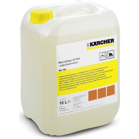 KARCHER Nettoyant d'Entretien FloorPro Mop Cleaner Extra RM 780 10 L 62949970, Bidon de 10 Litres, pH 9, pour Sols Durs et Souples