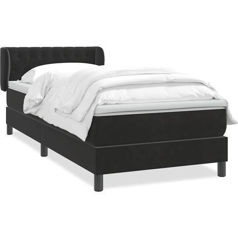 Maison Exclusive - Boxspringbett mit Matratze Schwarz 80x220 cm S