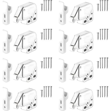 Spring Latches, Mini Touch Lock Push In Automatic for Furniture Door Bathroom Wardrobes Kitchen Cabinets