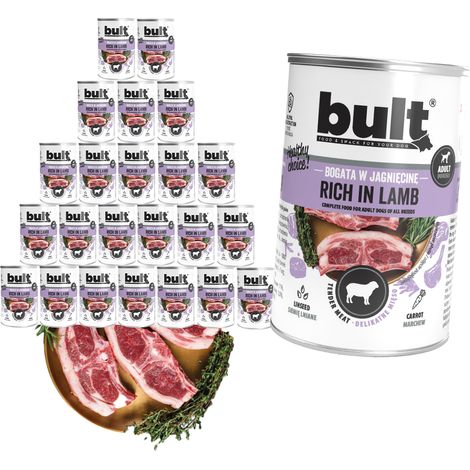 BULT Reich an Lammfleisch - Nassfutter für Hunde - 24 x 400 g