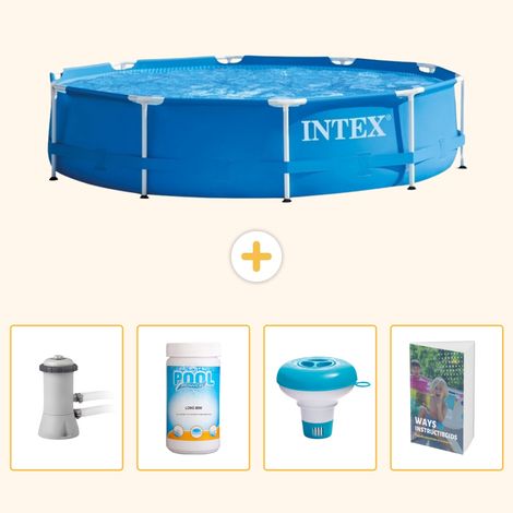Intex Piscine Tubulaire Ronde - 366x76 cm - 5-pièces  SCB120 (1/5)