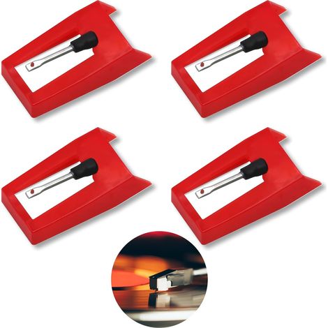 aiguilles pour platines vinyles, aiguilles de rechange universelles, compatibles avec la plupart des platines, avec pointe en rubis et aiguille en céramique. (1/5)
