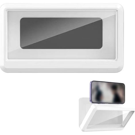 Ecleanfy - Support Téléphone Douche Étanche - Coque Murale IPX8 pour Salle de Bain - Écran Tactile HD - Rotation 360° - Installation Facile (1/5)