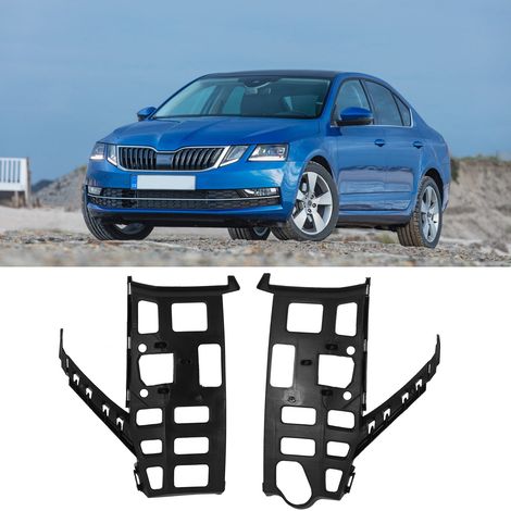 (T06) Ein Paar untere Frontstoßstangenhalterungen links und rechts, 5E0807055F und 5E0807056F, passend für den Skoda Octavia 5E Facelift 2017-2019 (Übergröße). (1/5)