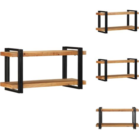 Étagère murale 90x33x45 cm bois massif d'acacia - Étagère Murale - Étagères Murales - Étagère Flottante - Étagère Flottante Murale (1/5)
