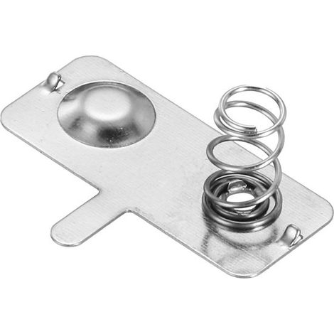 10 placas de contacto metálicas con resorte para baterías，28 mm x 12 mm，placa niquelada negativa/positiva para portapilas y juguetes electrónicos (1/2)