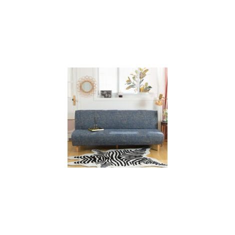Housse de canapé extensible sans accoudoirs – Polyester et spandex – Ajustement sécurisé avec ourlet élastique – Lavable en machine