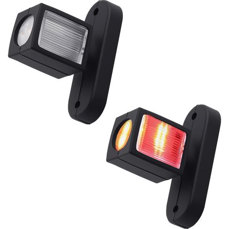 Feux de Position Latéraux LED 74mm Marqueurs pour Camion Remorque IP65 Étanche Blanc Rouge Ambre 12-30V (1/5)