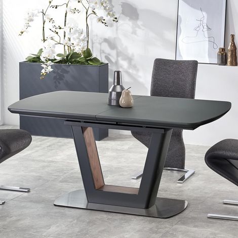 Table a manger extensible 160-200 grise design Bussy (1/5)