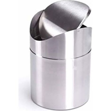 Poubelle de table - - Mini bac 15L - Inox - Couvercle pivotant - Design moderne ENEVAOCT (1/4)