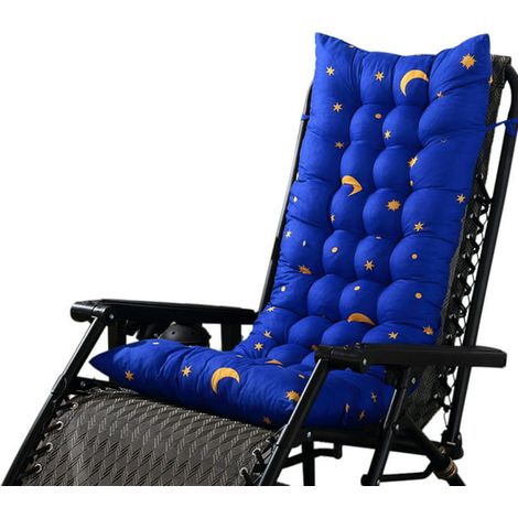 Coussin de chaise berçante de jardin uni, épais, pour terrasse et piscine, assise solaire extérieure, rembourrage résistant, housse déperlante, lot de 1, gris chiné (1/4)