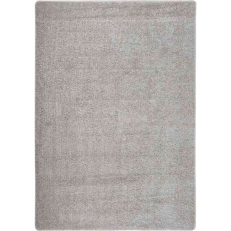 Tapis de salon Style Moderne Tapis de sol - Tapis shaggy antidérapant Gris clair 160x230 cm BV244721 - BonneVie (1/4)
