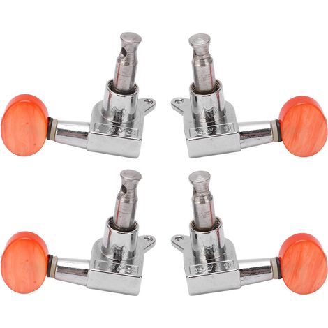 Clés de réglage pour guitare, chevilles de mécanique autobloquantes, métal et plastique, 2R 2L pour ukulélé, accordeurs de tête (1/5)