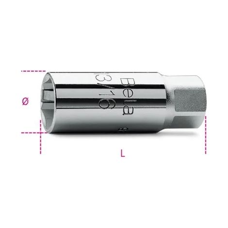 Chiave a bussola per candele  3/8 beta 956e - 14