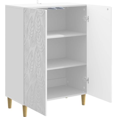 Sideboard/Anrichte/Buffet Hochglanz Weiß 66 x 34,5 x 90 cm Holzwerkstoff LXWW343476 (1/5)