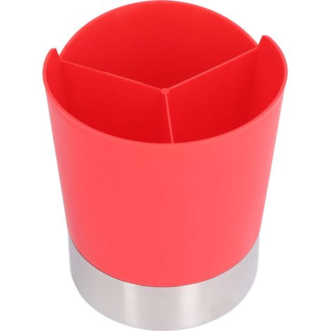 Roter Spender für Strohhalme, Löffel und Rührstäbchen, ideal für Bars, Teestuben und Cocktailpartys. (1/5)