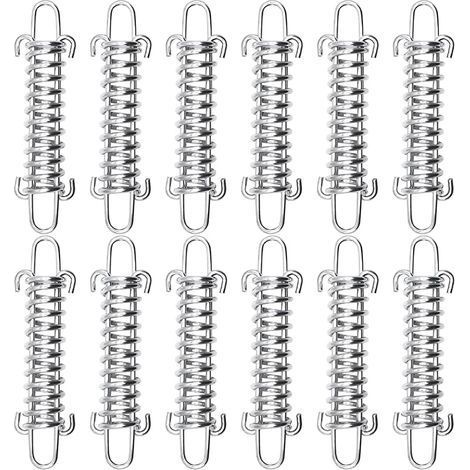 Tendeur à Ressort 12 Pièces Ressort pour Auvent Ressort pour Tente Tendeur Ressort de Voile Ressort de Tension avec Double Crochet pour la randonnée Camping Pêche Pique-Nique Voyager (1/5)