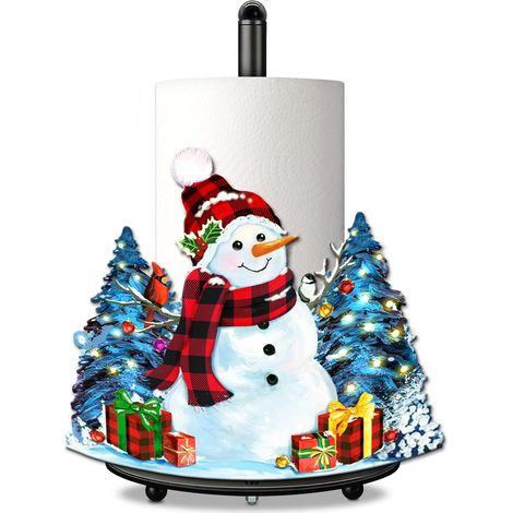 Porte-essuie-tout décoratif de Noël pour cuisine et salle de bain - Porte-essuie-tout vertical Porte-serviettes (1/5)