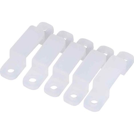 Clip de Support en Silicone pour Bande LED - Compatible 3528 5050 1210 - Étanche Flexible - Fixation Facile - 100 Pièces