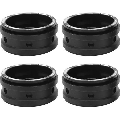 Jantes RC PCS 1,9 pouces en fibre de carbone noire pour voiture RC Axial 1/10 type 2 (1/5)
