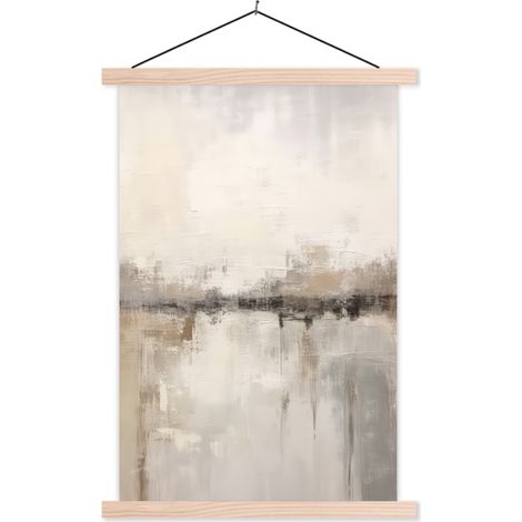 POSTER CON CORNICE MAGNETICA Arte moderna - Astratto - Beige 40x60 cm (1/3)