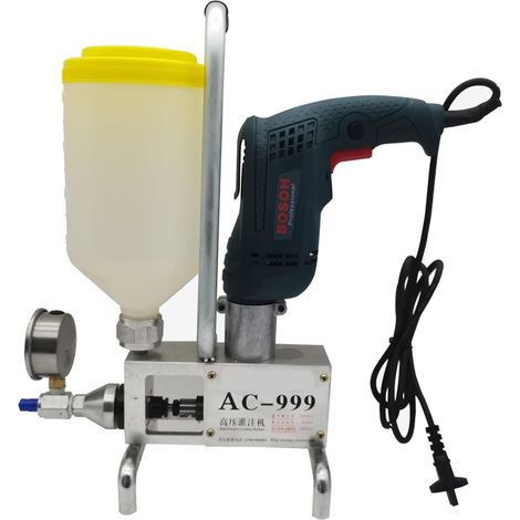 Pompe d'injection époxy époxy/polyuréthane Mousse coulis Machine Tuyau en Acier béton réparation Fissure 999 810/910/1300 W (Size : 910w)
