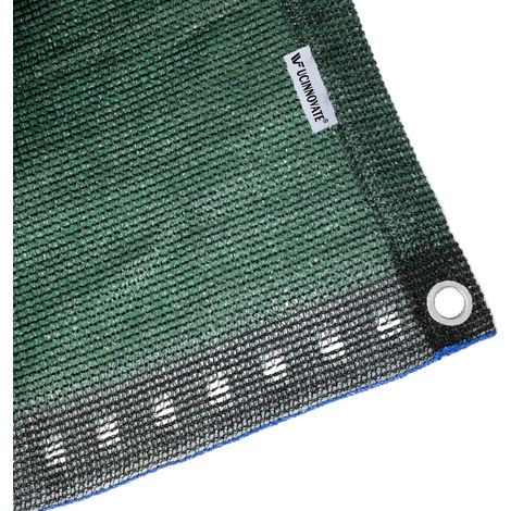 Tissu d'ombrage 70 % vert - 3 x 3 m - Tissu en maille solaire durable et résistant aux UV - Pour serre, terrasse, pergola en extérieur (1/5)