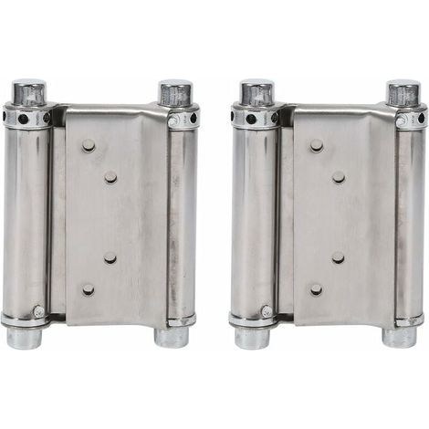2Pcs Charnières À Ressort Double Action en Acier Inox Charnières de Porte de Saloon Gond Porte Battante, Capacité de Charge Jusqu'à 15 Kg (1/5)