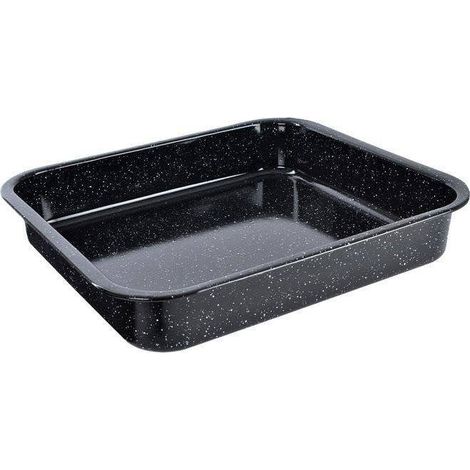 Fuente rectangular esmaltada para asar de 34 x 24 x 4,5 x 4,5 cm
