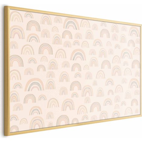 Póster - Arcoíris en tonos pastel (1/4)