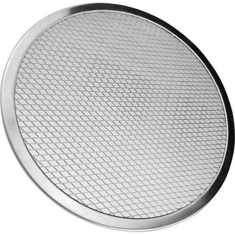 Plateau de cuisson à pizza - - Rond 15 pouces - Aluminium - Non compatible lave-vaisselle - Argent (1/4)