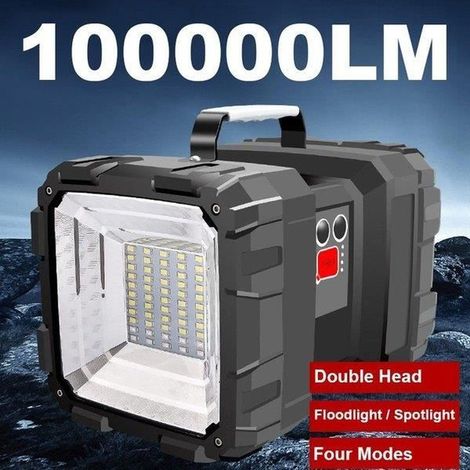 lampe torche lampe de poche rechargeable 40w 100000lm avec double tête (1/4)