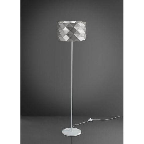 Base et Tige Argent en Métal Cm. 40 x 153h