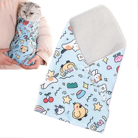 Enveloppe pour chat pour la coupe des griffes, outil de contention anti-fugue, protection des oreilles et des yeux, nettoyage des griffes, toilettage, coupe des poils pour chiens (1/5)