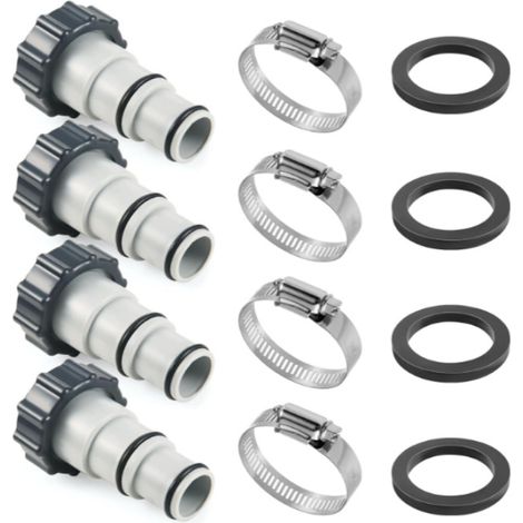 Adaptateur de tuyau de piscine Intex à raccord fileté A avec conversion de raccord pour tuyaux de 1,5" et 1,25"