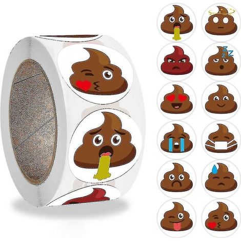 Autocollants multifonctions pour excréments, 500 pièces/rouleau, étiquettes pour fournitures d'Halloween et de Noël (1/5)