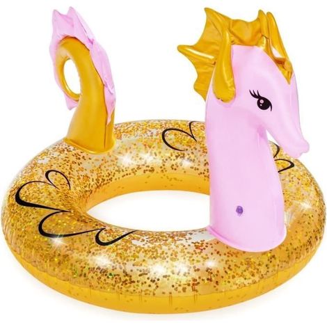 Donut caballito de mar con purpurina Bestway 135 cm – Paseo en fiesta (1/5)