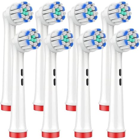 YanBan Tête de brosse à dents de rechange compatible avec Oral B la brosse à dents électrique, poils ultra-doux pour le soin des gencives sensibles, lot de 8 (1/5)
