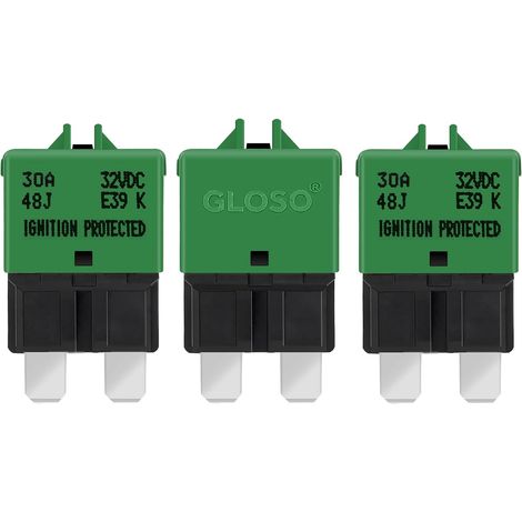 Disjoncteur Fusibles à lames Réinitialisation manuelle Standard Le bateau Camion Voitures 30 AMP 3 paquets E39 (1/5)