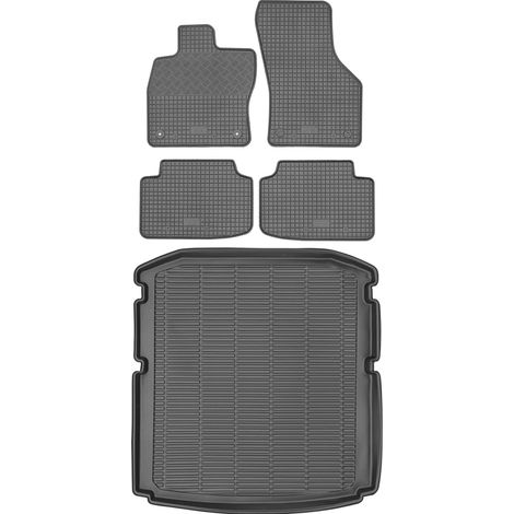 Skoda Octavia IV Kombi a partir de 2020 SET - Alfombrillas de goma para coche + alfombrilla para maletero