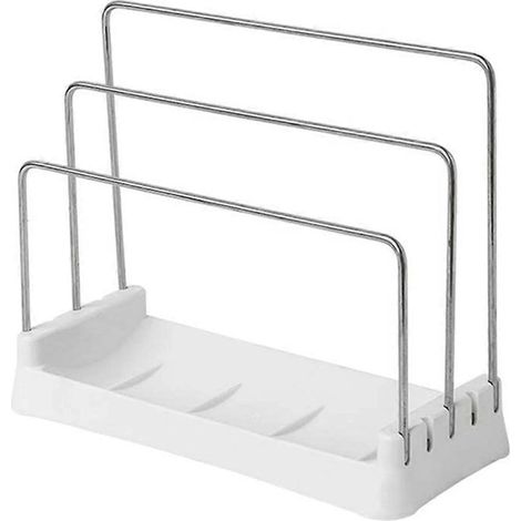 Schneidebretthalter, Organizer, Vorratsregal, Backformenhalter, Weiß