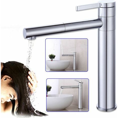 Rubinetto per bagno Rubinetto per lavabo girevole a 360° Rubinetto miscelatore monocomando Rubinetto per lavabo alto da bagno