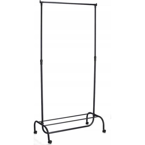Zeller Stand Abbigliamento Nero Altezza Regolabile Mobile