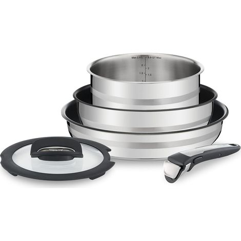 Tefal L9569032, Ingenio, Jamie Oliver, set di pentole in acciaio inox (1/4)