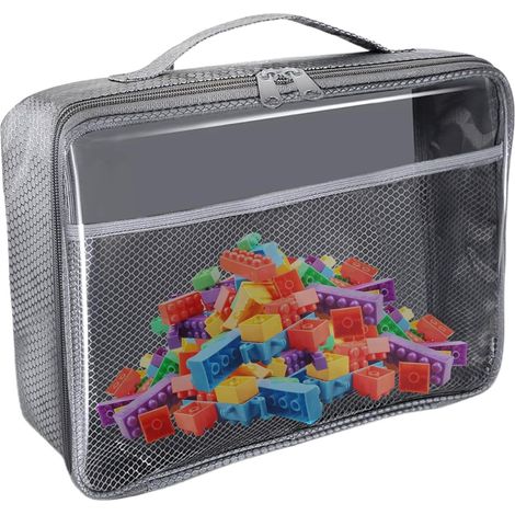 Wasserdichte Aufbewahrungsbeutel aus PVC für Spielzeug, 25,5 x 20,5 x 5,5 cm, gute Sichtbarkeit für Dokumente, Fotos und Kosmetikartikel
