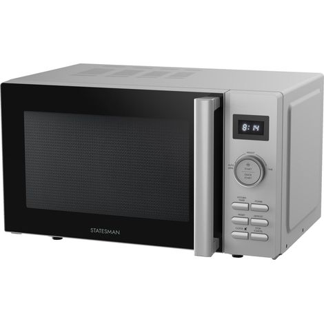 Statesman 20 Litre 800W Digital Microwave with Stainless Steel Cavity Silver