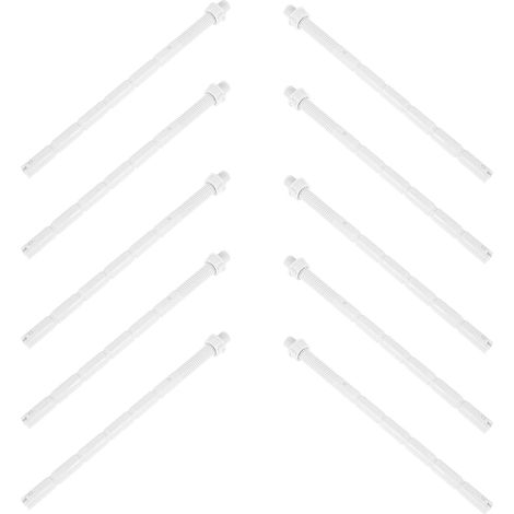 Lot de 10 Tiges en Plastique Blanches (1/5)