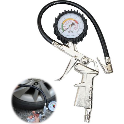 Manometre Pression Pneu, Jauges de Pression Des Pneus, Numérique Manomètre, Pistolet de Gonflage Manomètre,Testeur de Pression Des Pneus,Gonflage Pneu Voiture Avec Ecran LCD pour Voitures Motos Vélos (1/5)